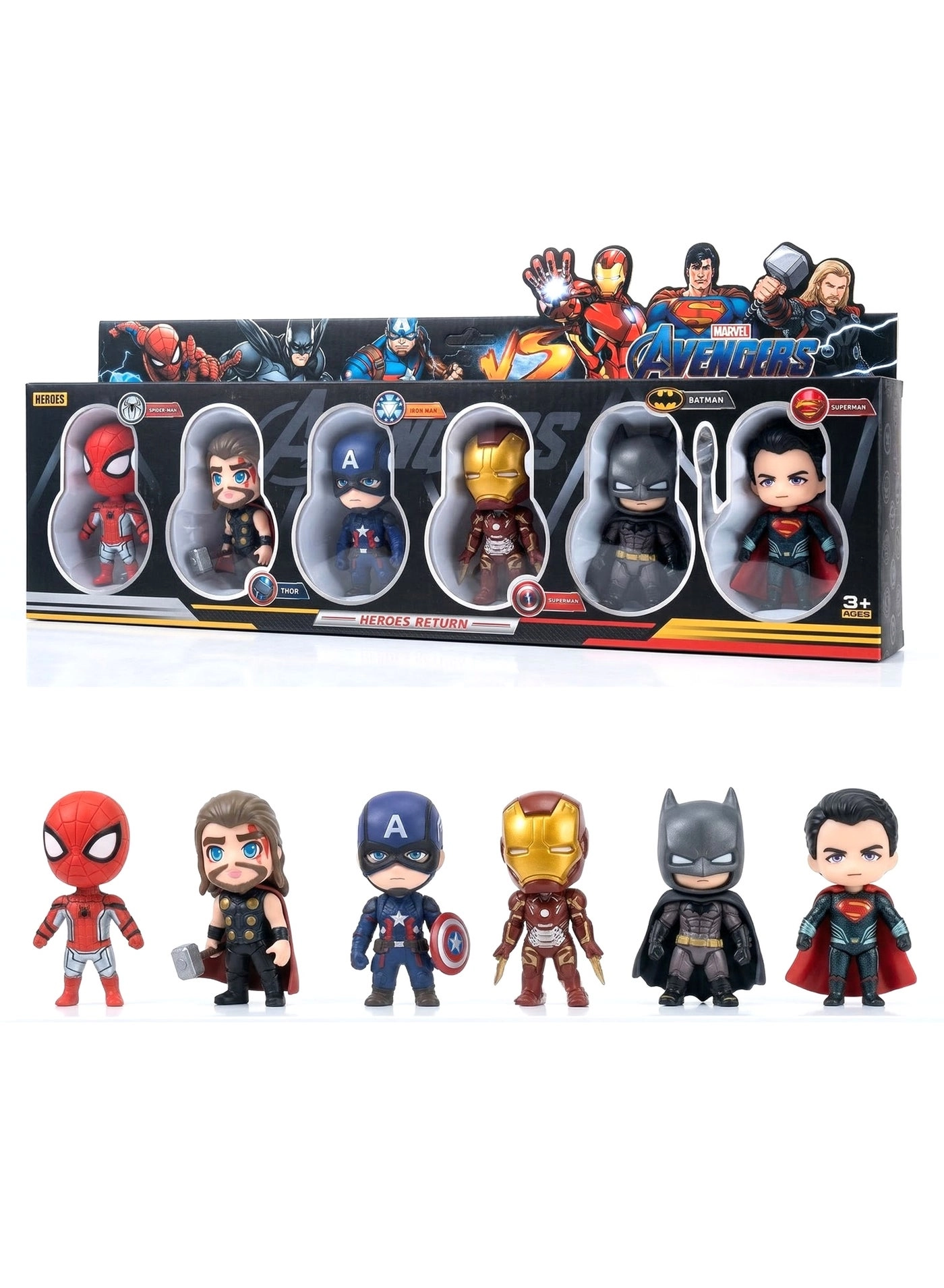 Spider-Man + Iron Man + Batman + Superman + Thor + Captain America - Avengers