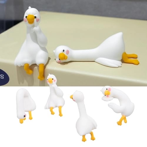 Cute 3D Resin Goose Figurines