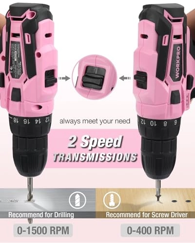 Cordless Drill Driver Set - 1500 Milliamp Hours 12 Volts (DC)