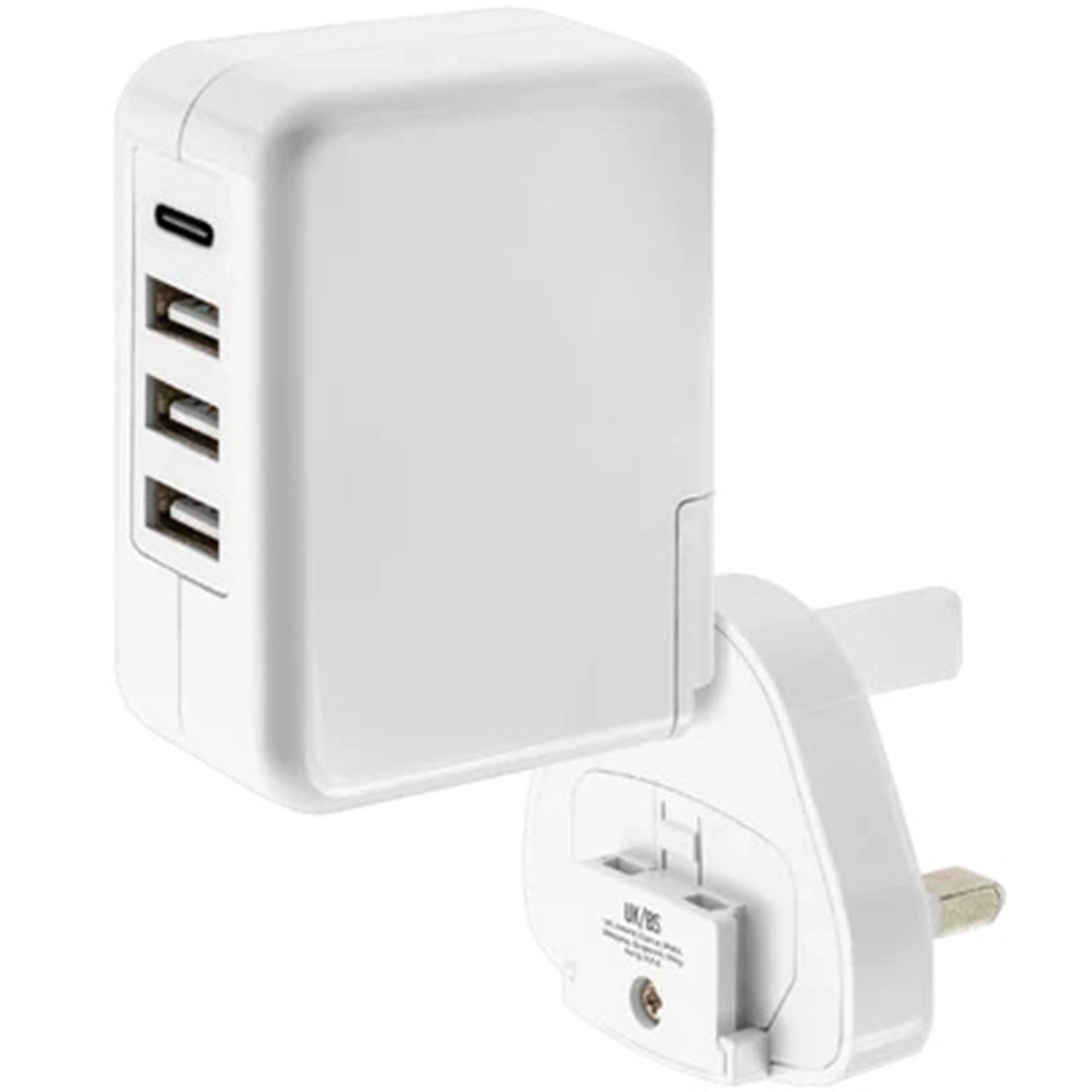 Travel Adapter - 3pin UK/BS, 2 Pin (EU and Russia), 2 Pin (USA, Canada, Mexico and Japan), 2 Pin (Australia, NZ) 4.8 Amps