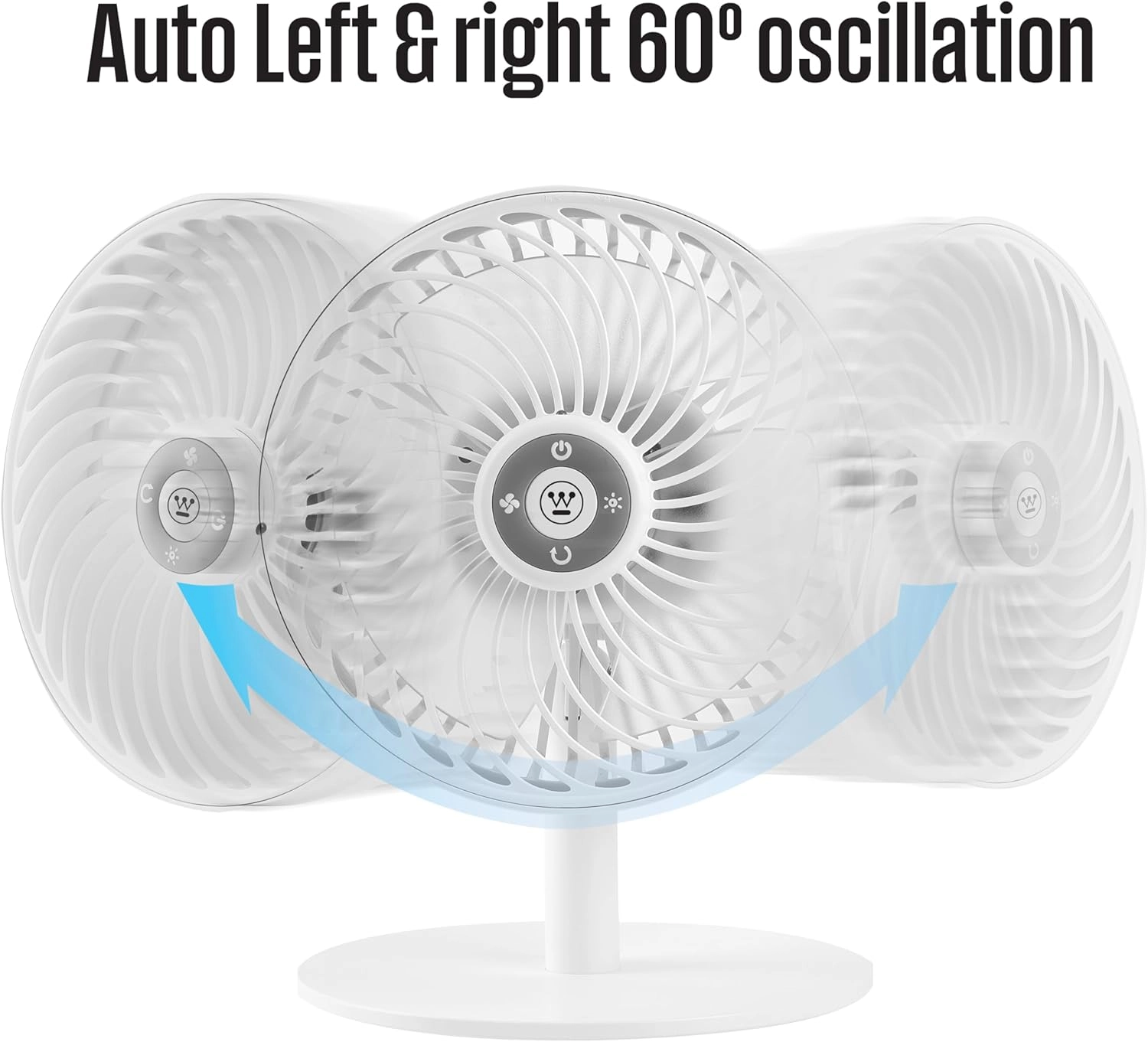 Rechargeable Desk Fan - LED Night Light 4-Speed USB