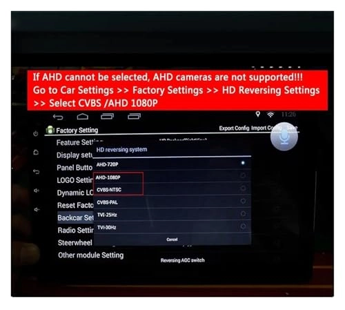 HD Car Rear View Camera - Wire AHD1080P