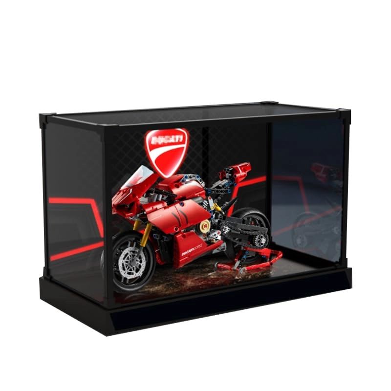 HCAEIOFJ Acrylic Display Case for 42107 - 15.74x7.87 x 9.84in Black Bottom