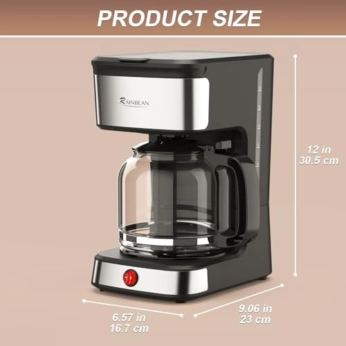 Clear CM251 - 12-Cup Removable Filter Glass Carafe Heated Base