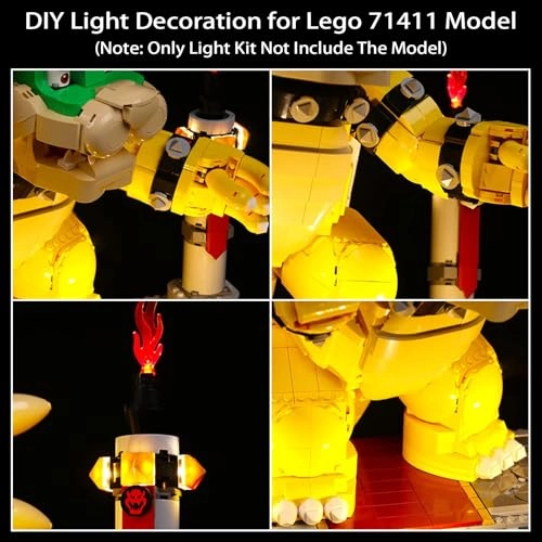 LED Lighting Kit for LEGO The Mighty Bowser 71411 - ABS
