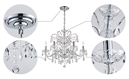 6-Lights Crystal Chandelier