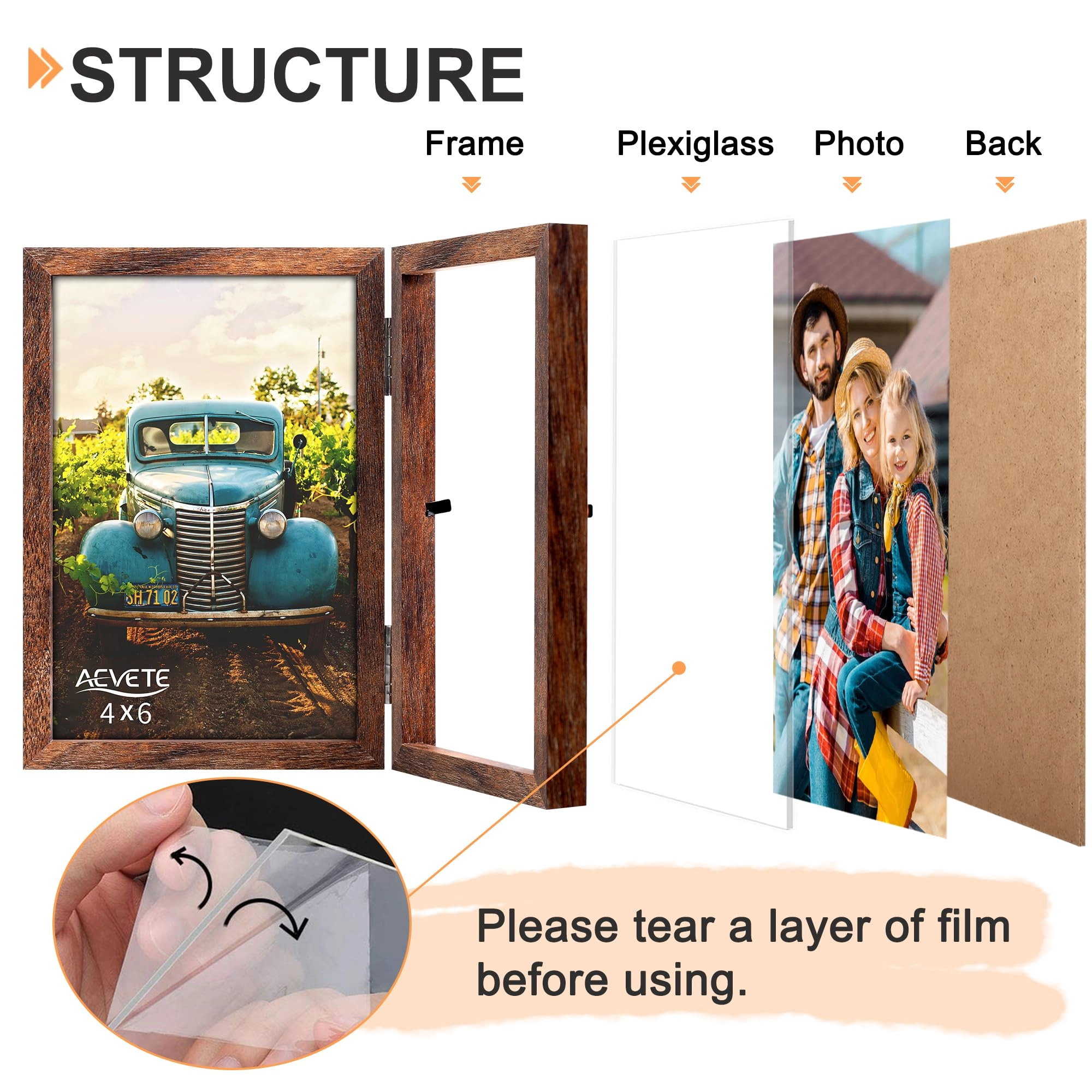 Double Picture Frame - 4x6 in two
