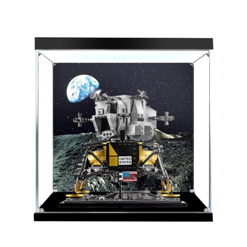 Acrylic Display Case - Compatible with Lego 10266 Black Bottom
