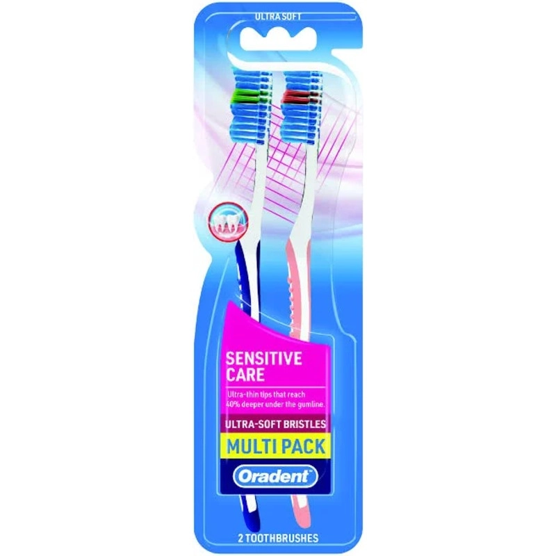 ORADENT Sensitive Toothbrush - Ultra Soft 2-Piece Pack