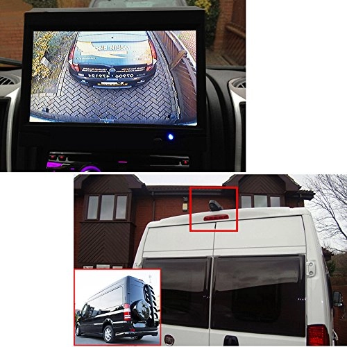 Brake Light Reversing Camera + Rear View Mirror Monitor - Night vision 628 x 586 pixels