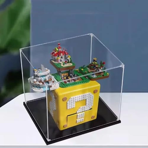 Acrylic Display Case for LEGO Question Mark Brick Model 71395 - 3mm thickness