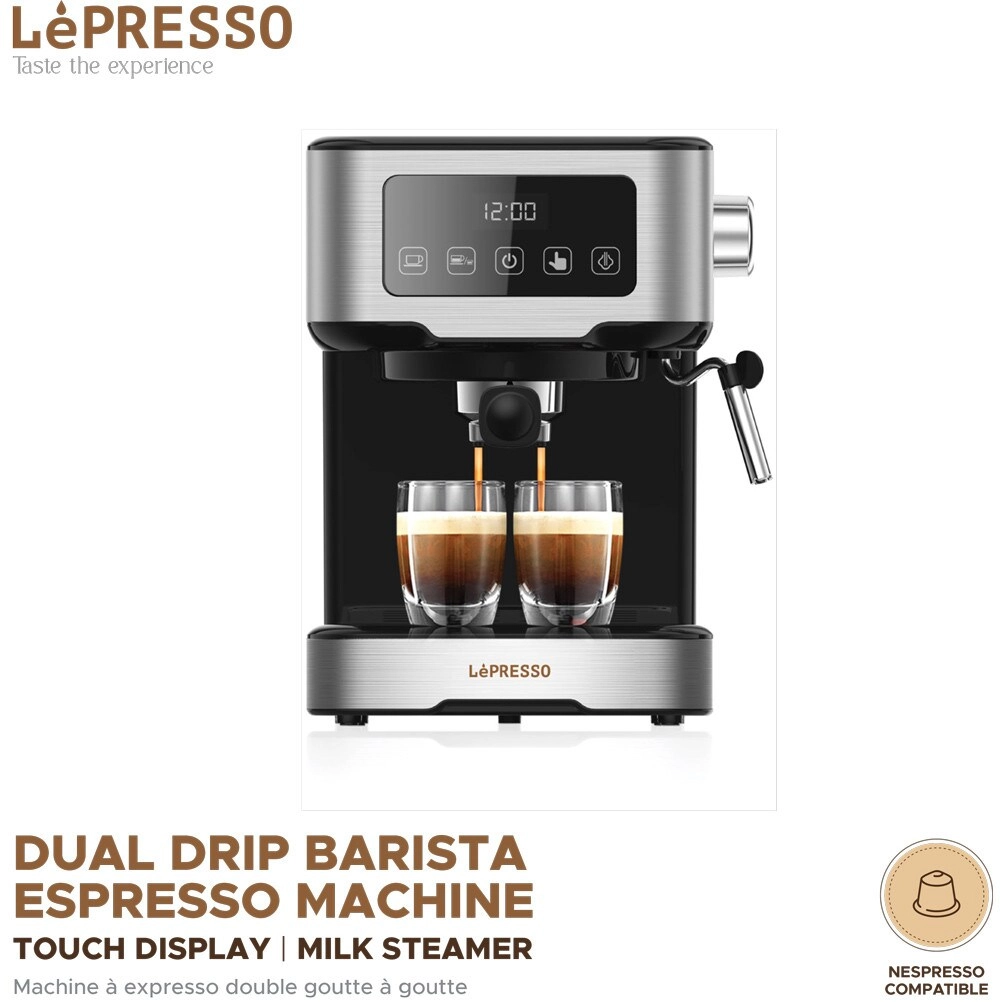 Digital Coffee Machine 15-Bar Pump Nespresso Compatible 1.5L