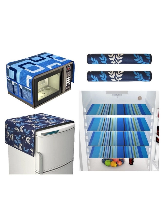 Fridge Top Cover - 99 X 56 CM + Fridge Mat - 28 X 43 CM + Oven Top Cover - 86 x 35 CM + Fridge Handle Cover - 30 X 16 CM