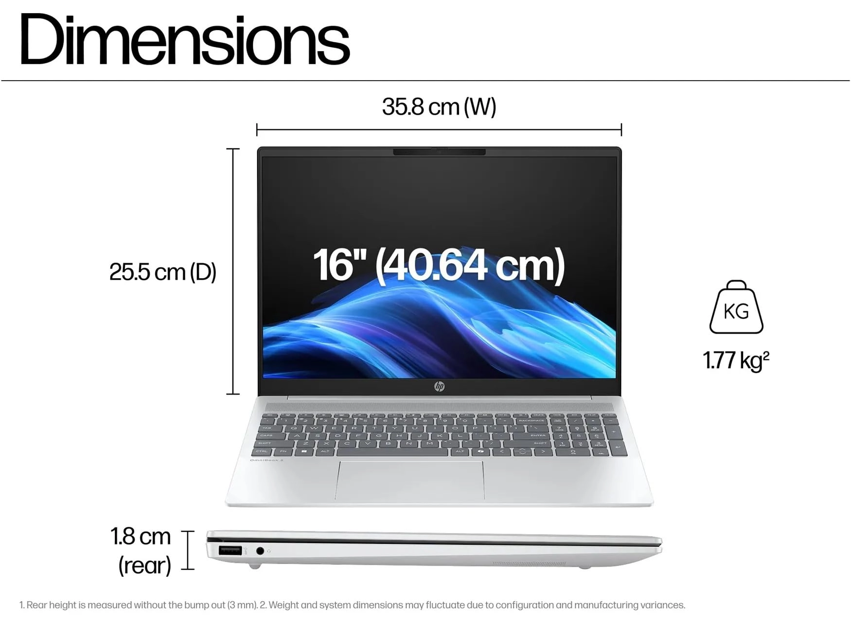 OmniBook 5 - 16'' 512GB 16GB Core i5-1334U