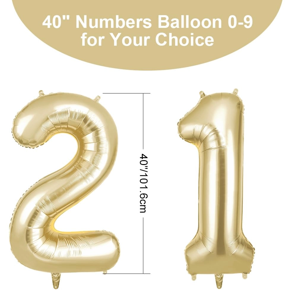 Number 21 Balloon - 2 Birthday