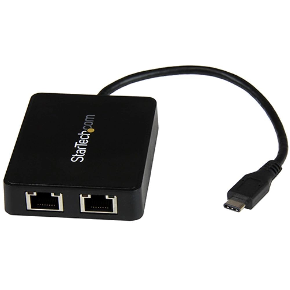 USB C to Dual Port Gigabit Ethernet Adapter - USB C