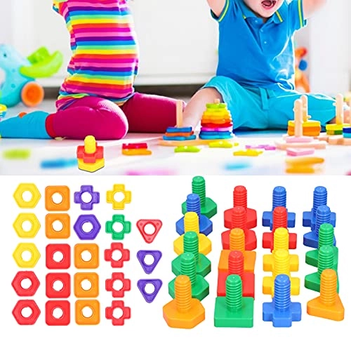 3D Bright Color Building Blocks - Plastic DIY