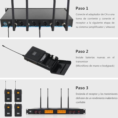 A400 - 4 Bodypack-mics UHF