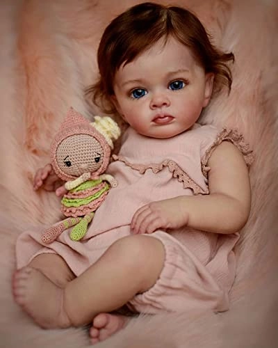 Reborn Baby Girl Doll - 24 inches 60 cm Blue Eyes