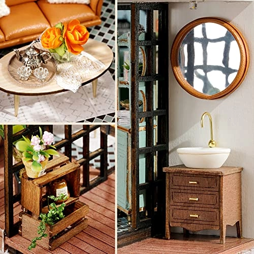 DIY Dollhouse Miniature Kit - Garden Tea House 1:24