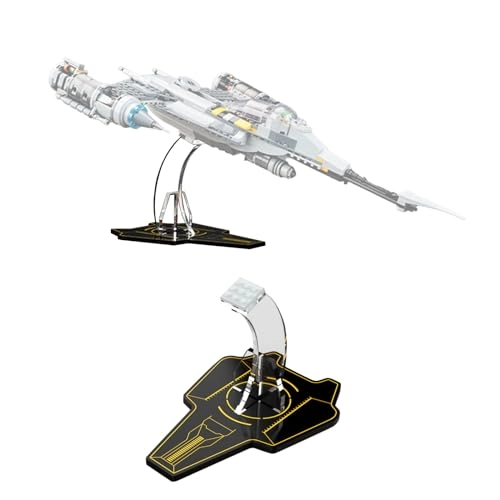Acrylic Display Stand for Lego Star Wars 75325 The Mandalorian's N-1 Starfighter Set - 5 MM Transparent Clear