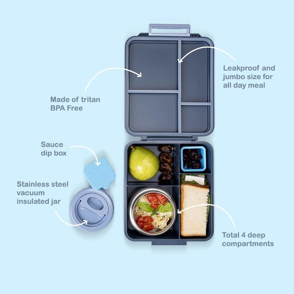 Jumbo Bento Lunch Box - 1720ml 250ml 60ml