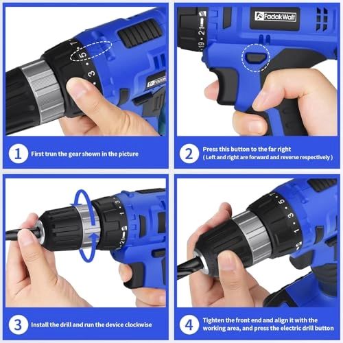 Cordless Drill Set - 2 Amp Hours 20 Volts