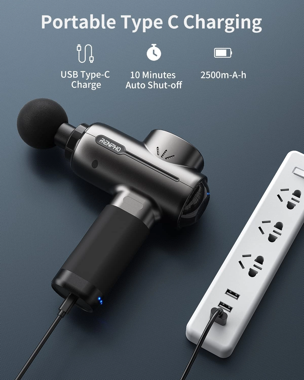 R3 Massage Gun - 6 Heads 6 Speed