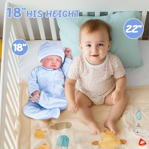 Reborn Baby Doll - 18 inches Vinyl Ages 3+