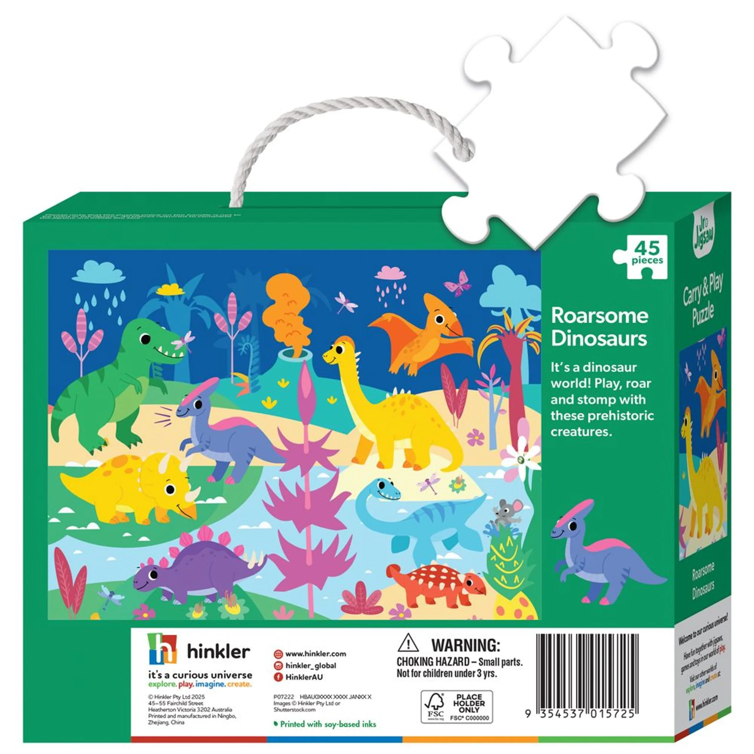 Junior Jigsaw Carry & Play Puzzle Set - Roarsome Dinosaurs - 4 to 6 years 45 pieces