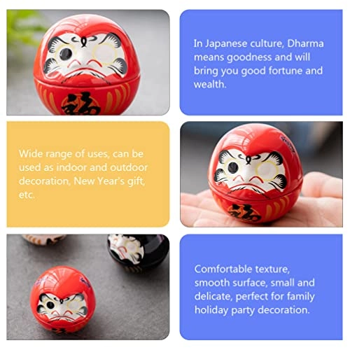Daruma Doll - Japanese Red Porcelain