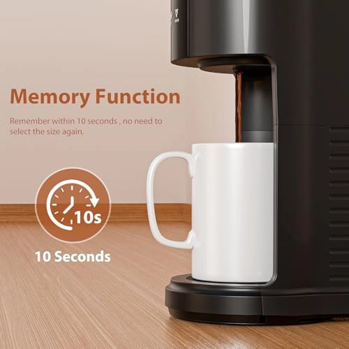 Single Serve Coffee Maker - 6 to 14 oz 40 oz removable tank