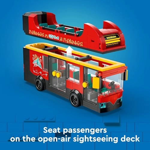 City Double-Decker Sightseeing Bus (60407) - Red 5 minifigures