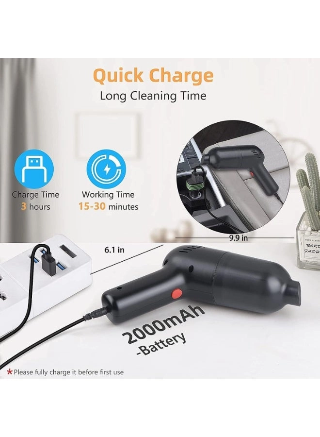 Cordless Handheld Vacuum Cleaner - two 2000 mAh lithium batteries