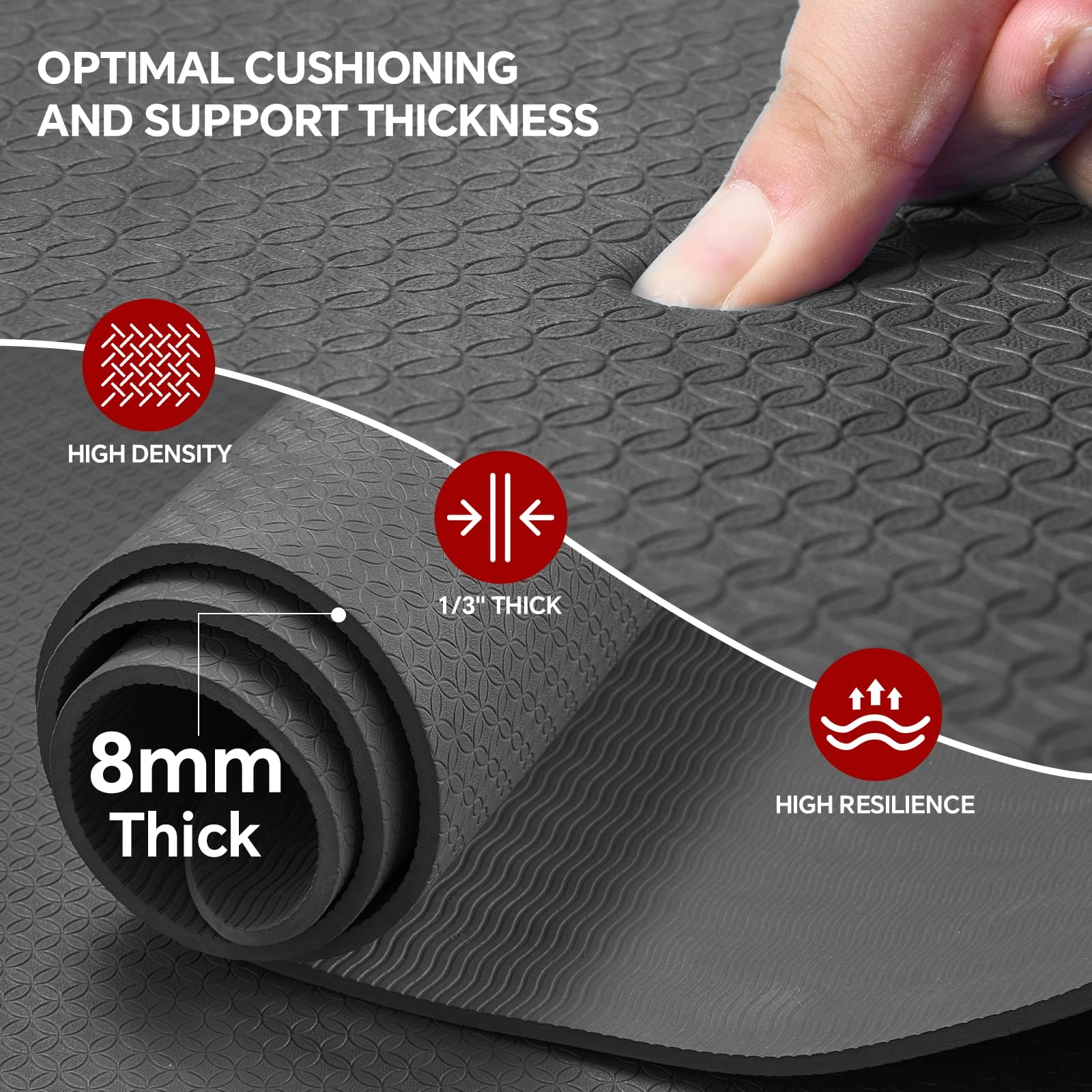 Extra Large Yoga Mat - Thermoplastic Elastomers 6mm