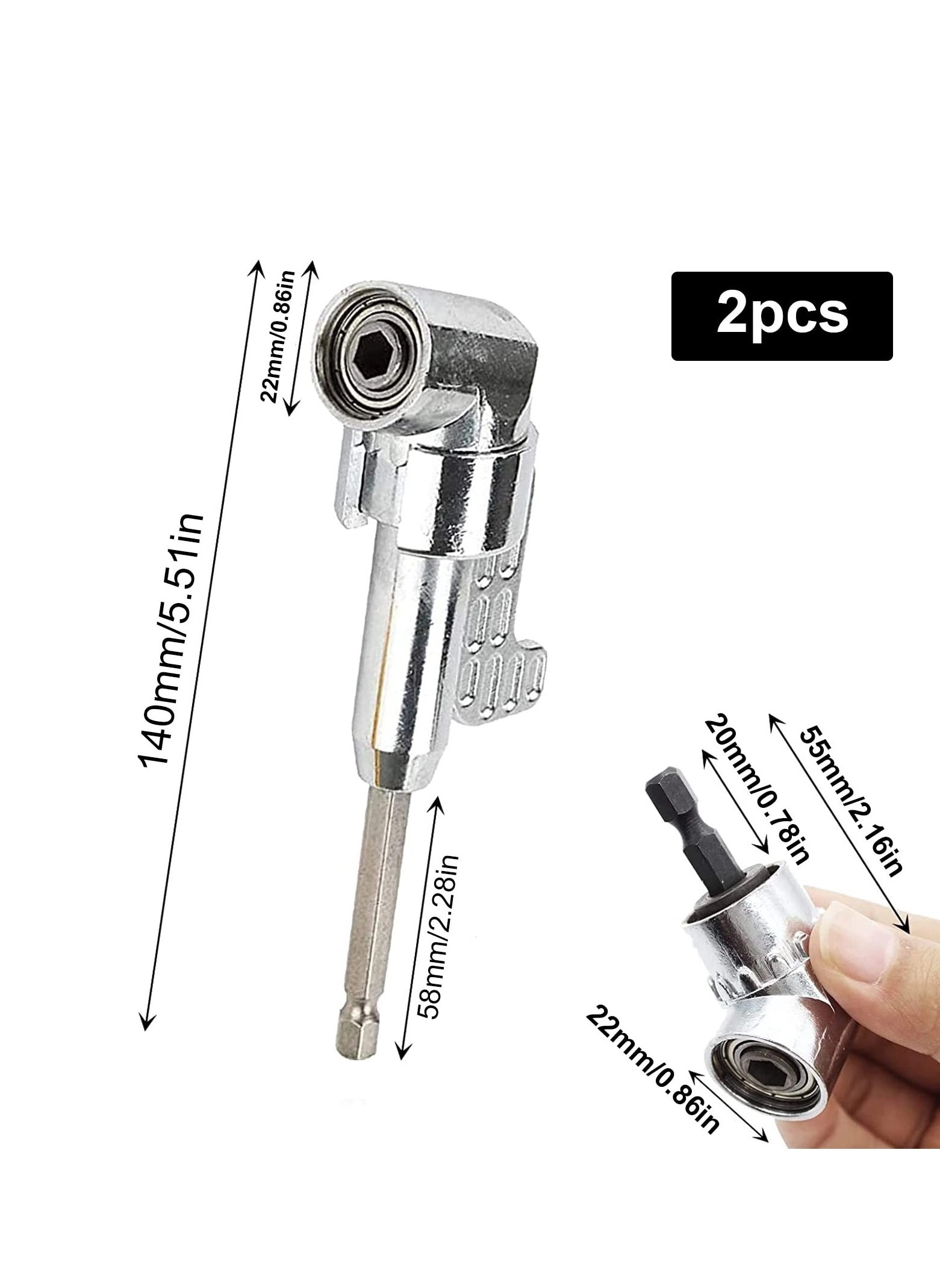 Right Angle Drill Adapter - 105 Degree 1/4 Inch Bundle