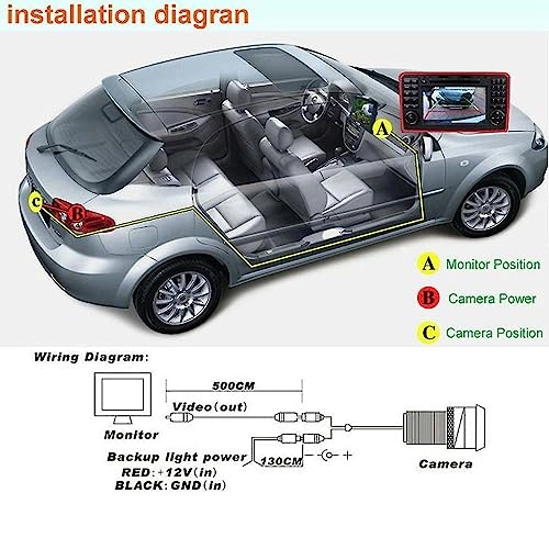 CCD Car Reversing Camera - Night vision 648 x 488 pixels