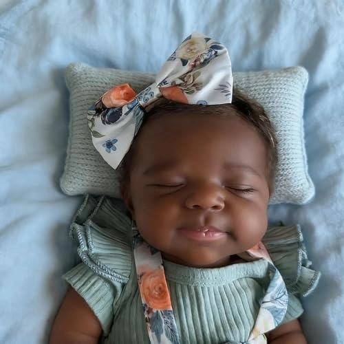 Reborn Baby Doll - 18 Inch Silicone Girl Sleeping Ages 3+