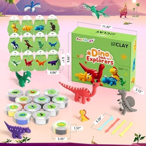 Air Dry Clay Kit 12 pcs.