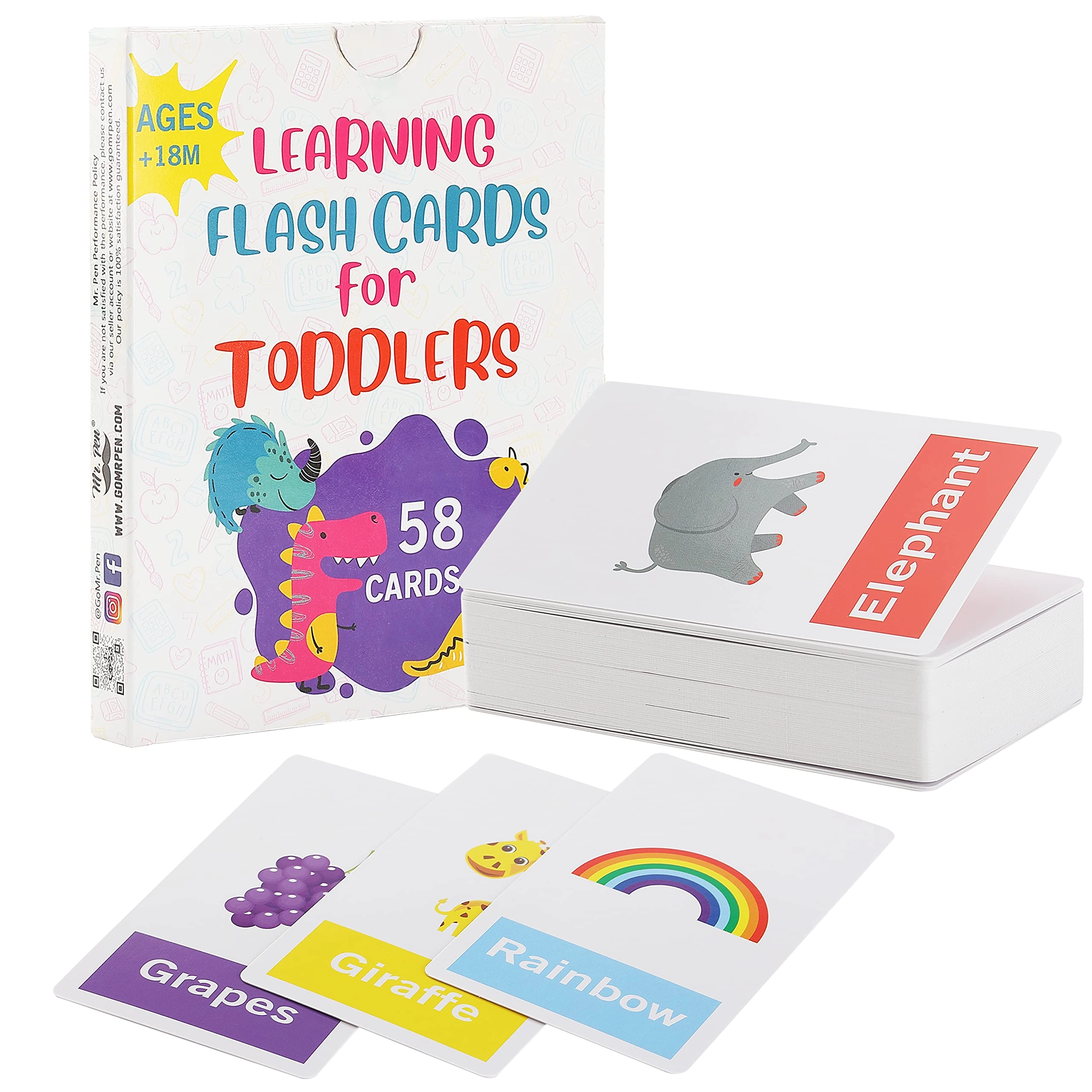 MZA STORES Alphabet Flash Cards - 2 to 6 years 58 pieces