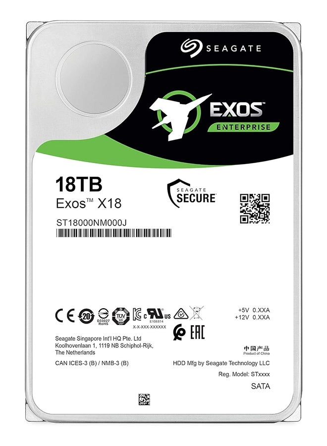 Exos X18 3.5" 7200rpm 256MB SATA 6Gb/s (ST18000NM000J) - 18TB