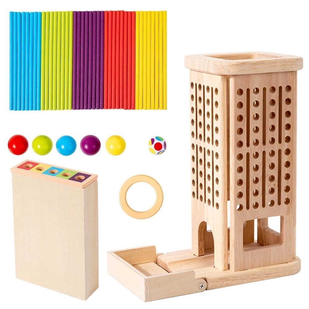 ZoraYorce Montessori Wooden Board Game - 2 months and up 42 pieces