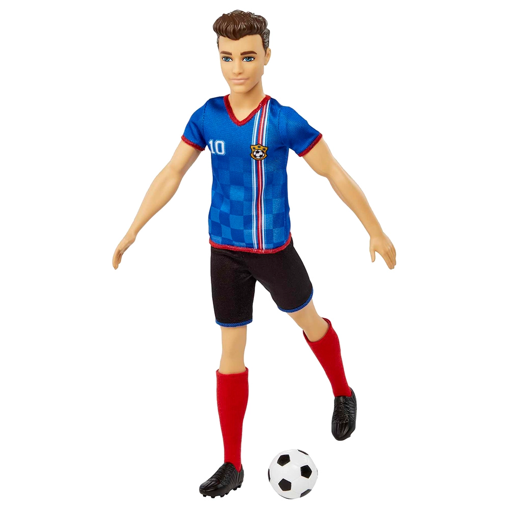 Ken Soccer Player Doll - 11.5 in Cropped Hair Soccer Ball Ages 3+
