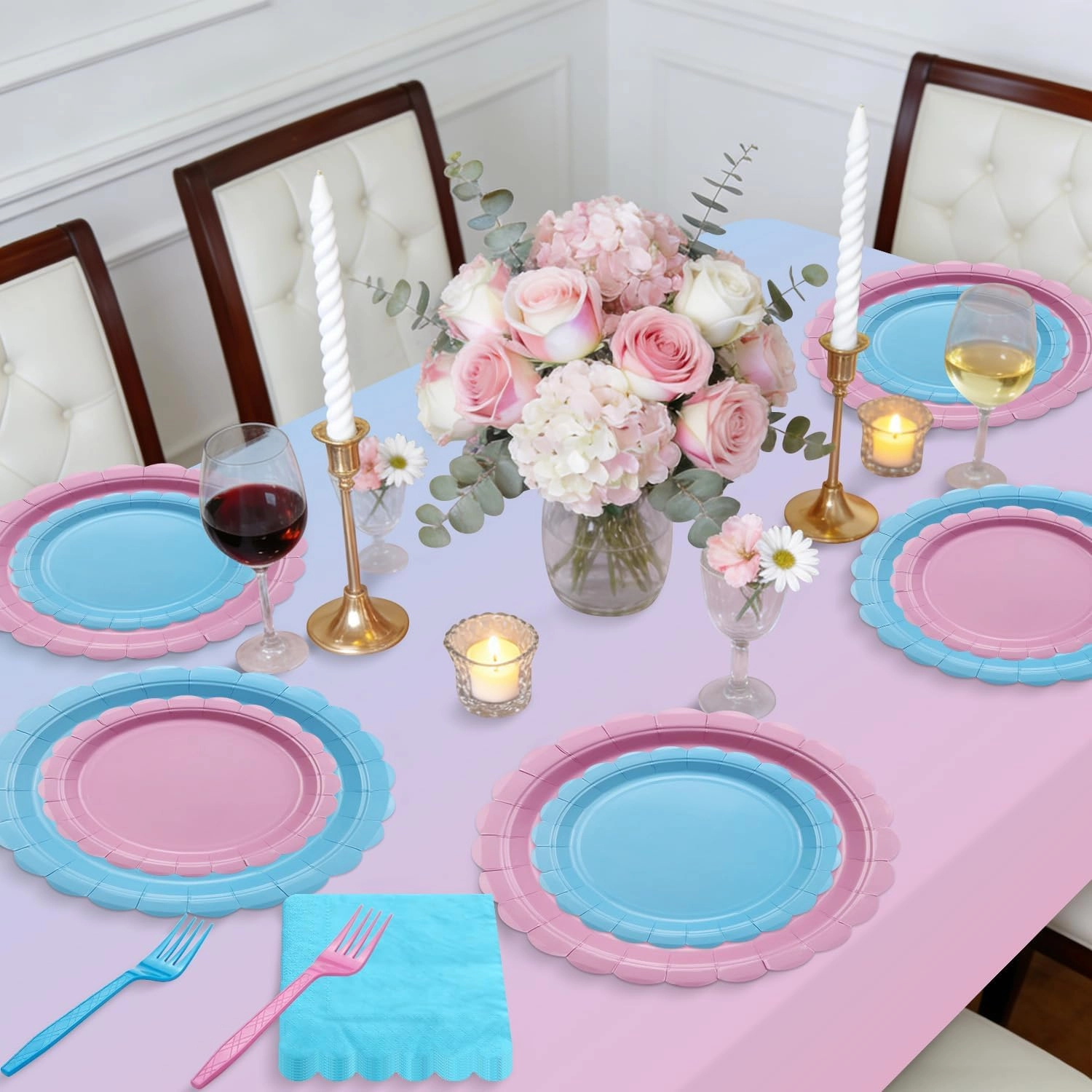 Gender Reveal Party Supplies Set - 81 Count