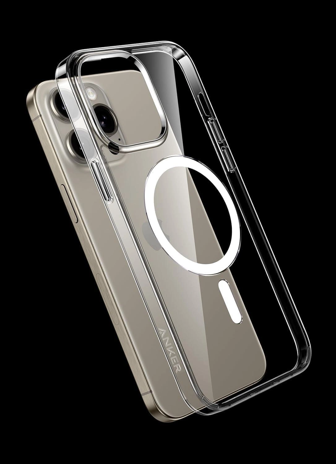 Clear Magnetic Phone Case for iPhone 15 Pro