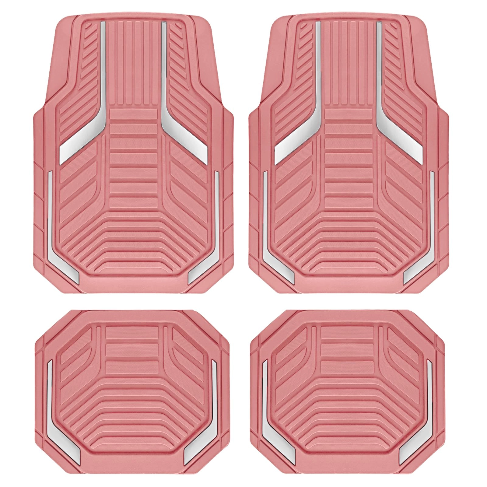 Heavy Duty Rubber Floor Mats - Pink Universal Fit