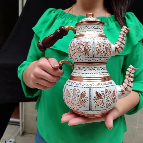 Turkish Copper TeaPot - Copper 33.8 Fluid Ounces