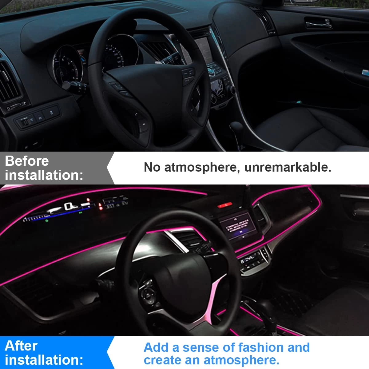 EL Wire Interior LED Strip Lights - 10FT