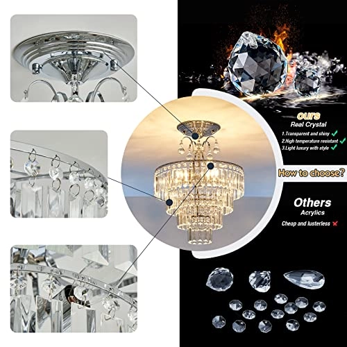 5-Lights Crystal Chandelier - Dimmable
