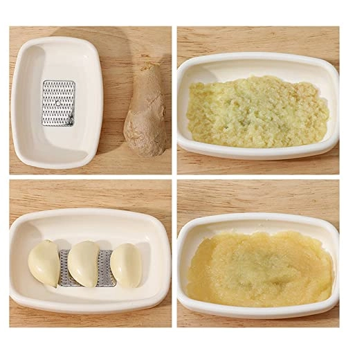 Mini Food Grinder - Portable Hand-Powered White